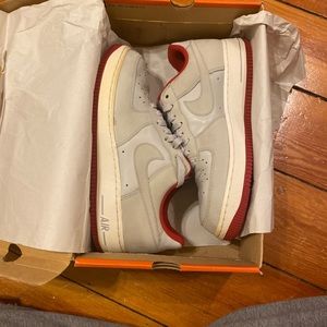 Nike Air Force red and grey